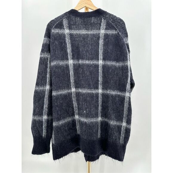 J. Crew windowpane navy white cardigan - Picture 2 of 7